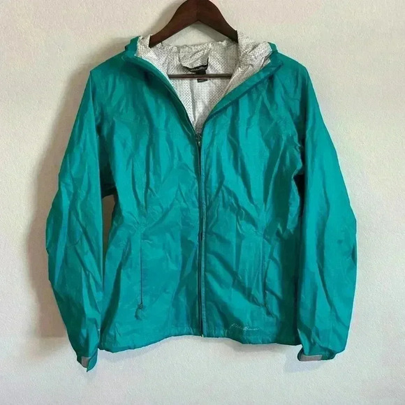 Eddie Bauer Jackets & Blazers - Eddie Bauer Teal Green Rain Jacket - Size Medium